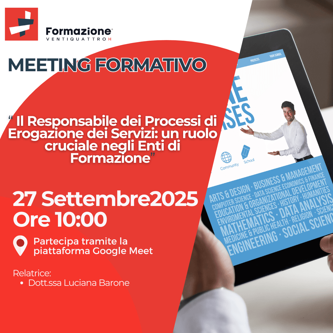 Al momento stai visualizzando Il Responsabile dei Processi di Erogazione dei Servizi: Un Ruolo Cruciale per gli Enti di Formazione